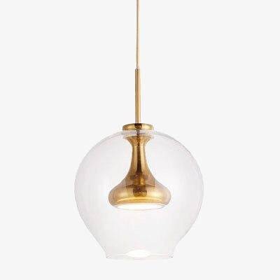 Suspension design LED en métal et boule en verre Denver - vue 2 sur 7
