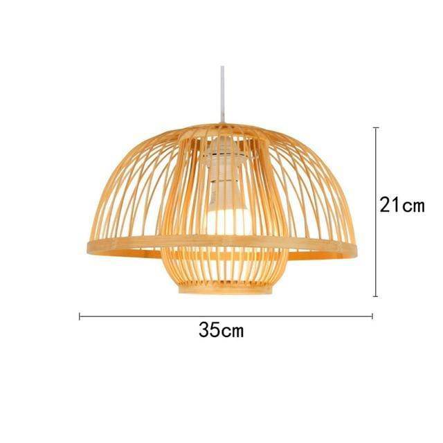 Suspension en bambou LED avec différents cylindres style Asian - vue 4 sur 11