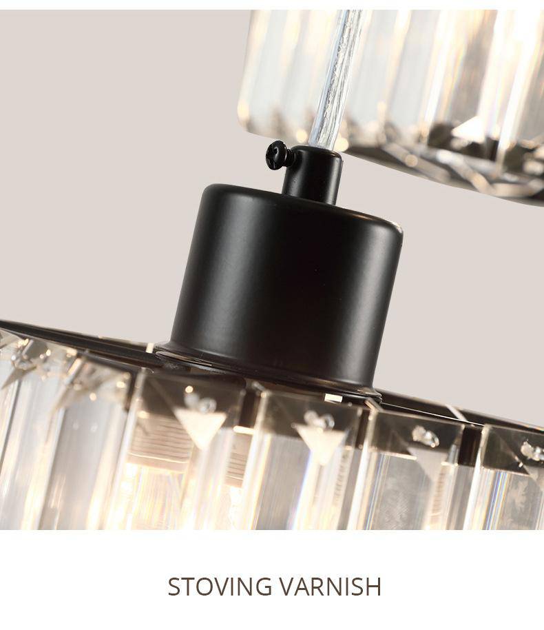 Suspension en verre carrée à LED design - vue 7 sur 12