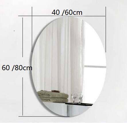 Miroir mural ovale cadre noir European