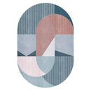 Tapis ovale moderne aux formes géométriques Sofa C