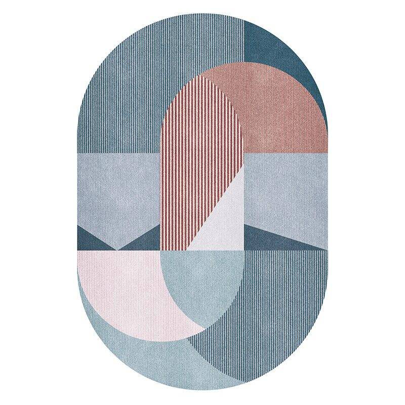 Tapis ovale moderne aux formes géométriques Sofa C - vue 4 sur 3
