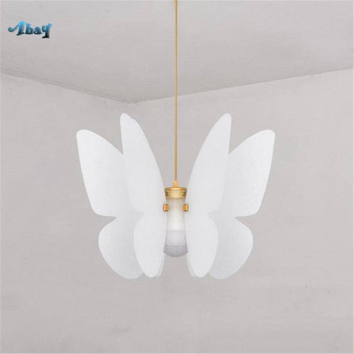 Suspension moderne LED blanche au style Butterfly