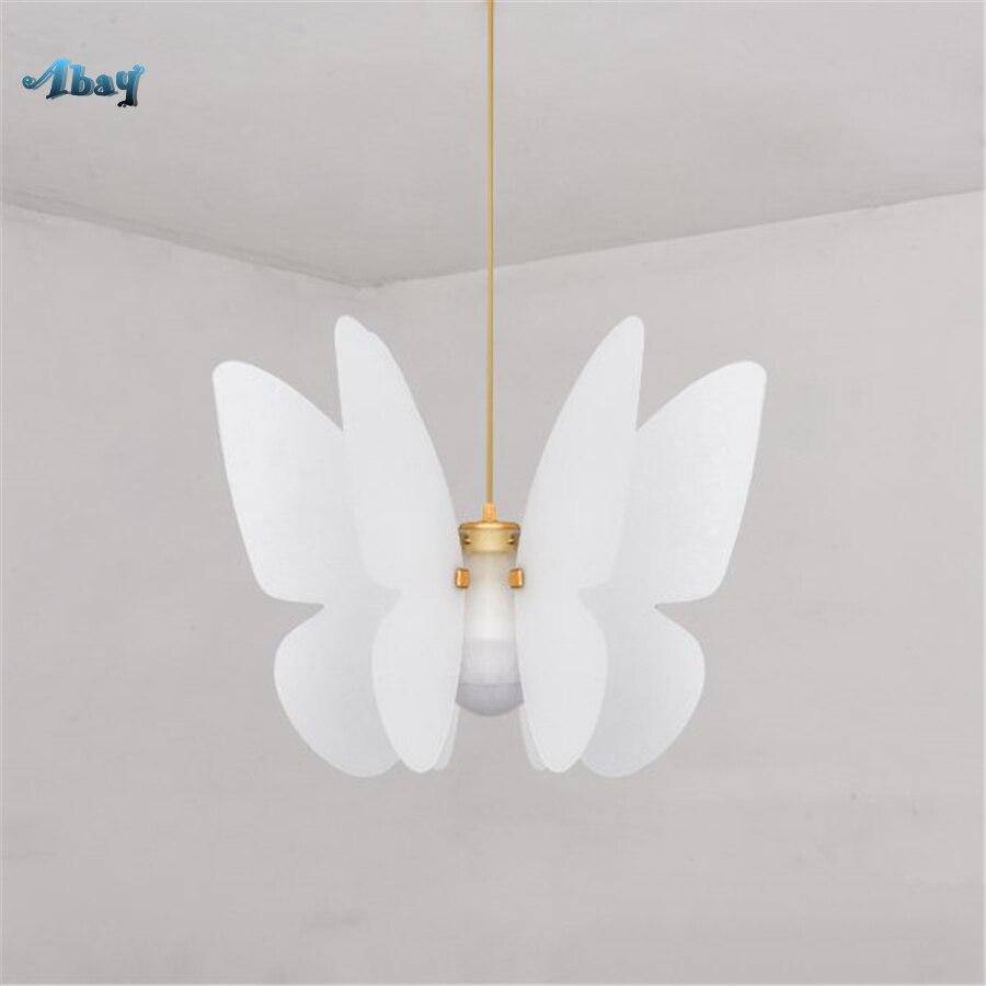 Suspension moderne LED blanche au style Butterfly - vue 4 sur 4