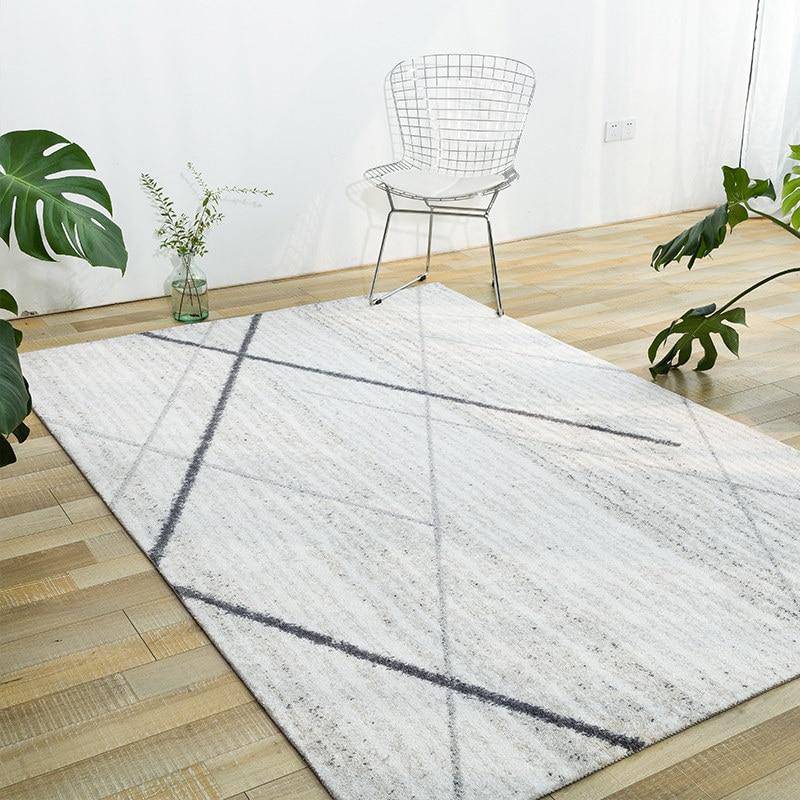 Tapis rectangle moderne beige style Nordic - vue 4 sur 4