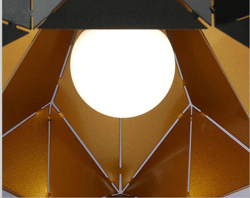 Suspension design rétro en métal noir Loft - vue 8 sur 13