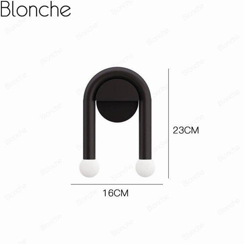Applique murale moderne LED noire double lighty