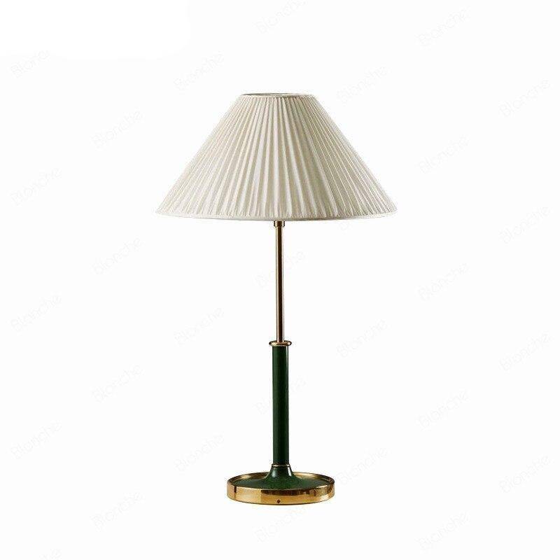 Lampe de chevet design LED avec socle doré et abat-jour blanc - vue 5 sur 5