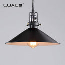 Suspension retro LED en métal avec abat-jour conique Edison