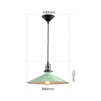 Suspension retro LED en métal avec abat-jour conique Edison