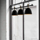 Suspension design LED avec plusieurs abats-jours noirs Loft