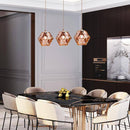 Suspension design diamant coloré en verre cristal