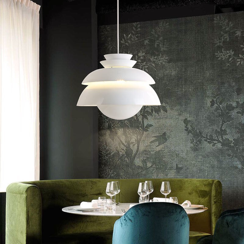 Suspension design LED blanche en forme de fleur Denmark - vue 5 sur 8