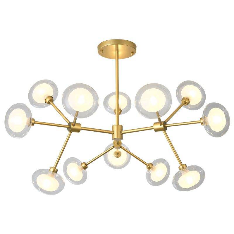 Lustre LED design branches et lampes en verre Lighting - vue 5 sur 5