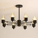 Lustre design à lampes bougies moderne