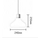 Suspension grise et verre de plusieurs formes Milk