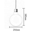 Suspension grise et verre de plusieurs formes Milk