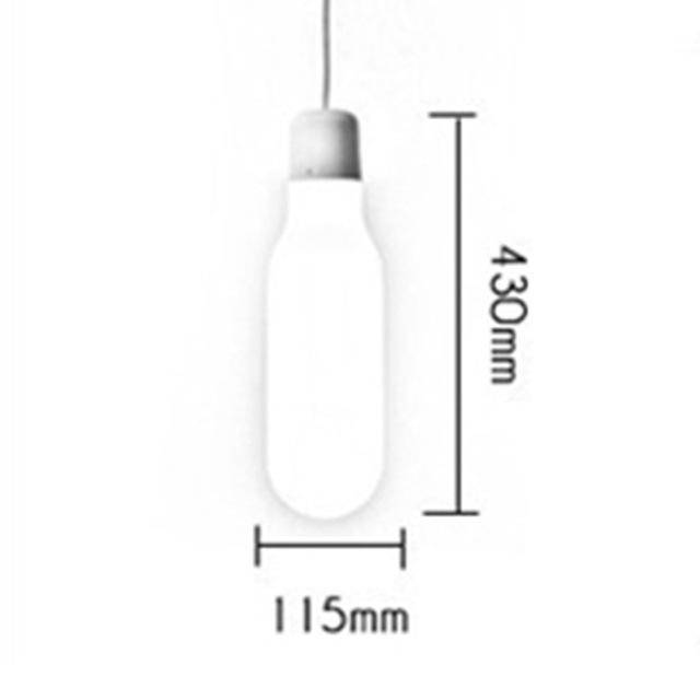 Suspension grise et verre de plusieurs formes Milk - vue 3 sur 6
