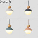 Suspension design LED en métal coloré Creative