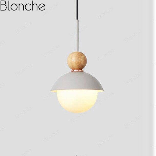 Suspension design LED en métal coloré Creative