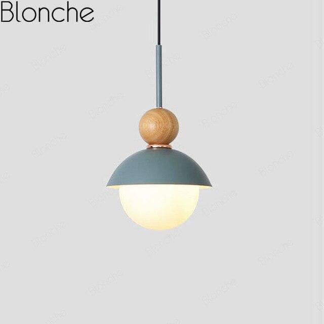 Suspension design LED en métal coloré Creative - vue 8 sur 9