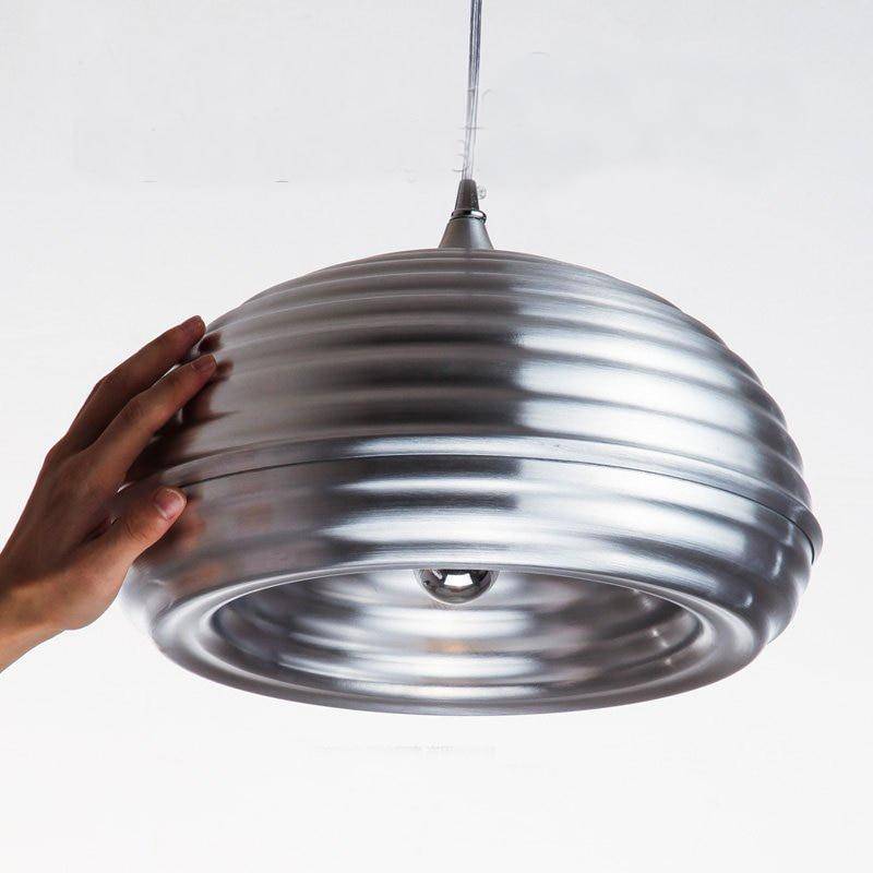 Suspension design chromée en aluminium à LED - vue 4 sur 4