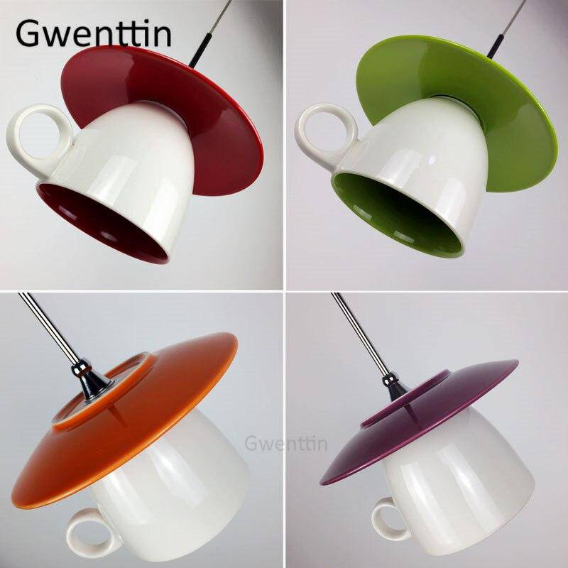 Suspension LED mug en céramique coloré Cup - vue 7 sur 7