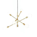 Lustre design à bras et boules en verre Line