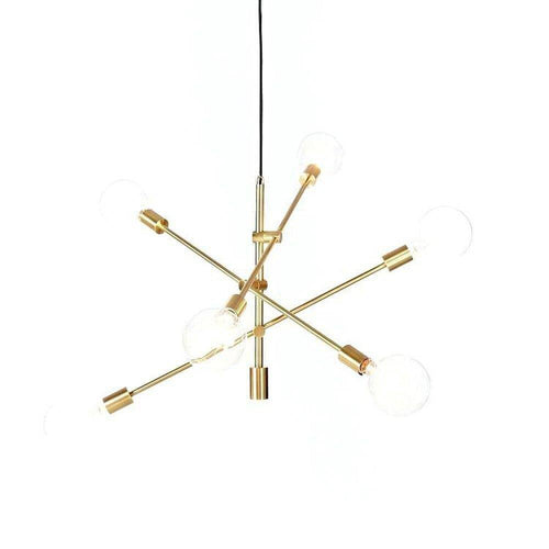 Lustre design à bras et boules en verre Line