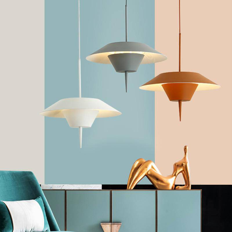 Suspension design conique colorée à LED Macaron - vue 6 sur 6