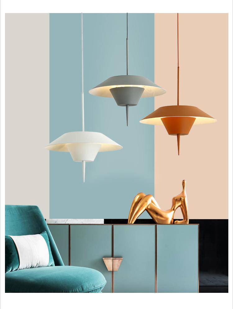 Suspension design conique colorée à LED Macaron - vue 4 sur 6