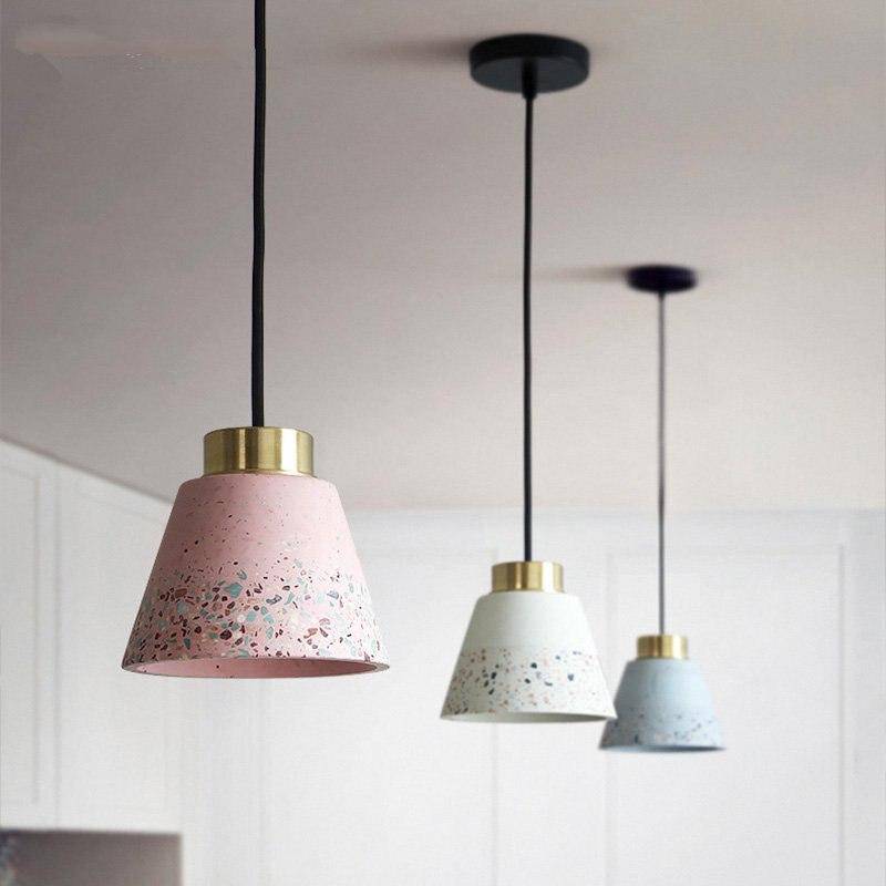 Vintage industrial coloured cement pendant light - vue 16 sur 24