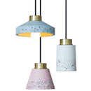 Vintage industrial coloured cement pendant light
