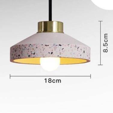 Vintage industrial coloured cement pendant light - vue 6 sur 24