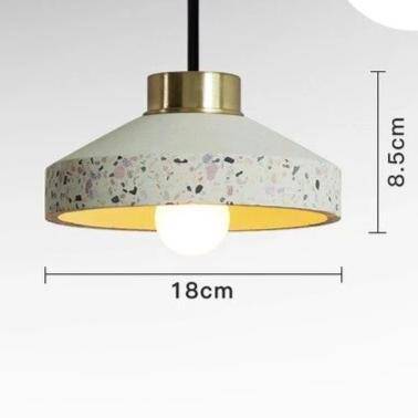 Vintage industrial coloured cement pendant light - vue 9 sur 24