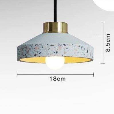 Vintage industrial coloured cement pendant light - vue 13 sur 24