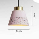 Vintage industrial coloured cement pendant light