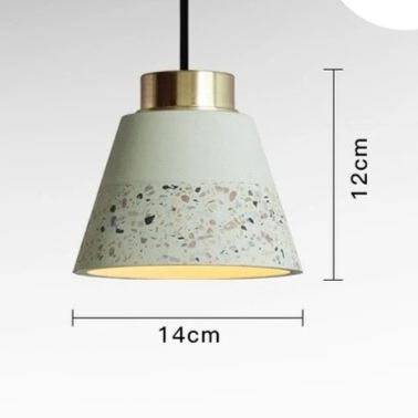 Vintage industrial coloured cement pendant light - vue 23 sur 24