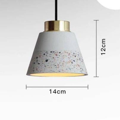 Vintage industrial coloured cement pendant light - vue 25 sur 24