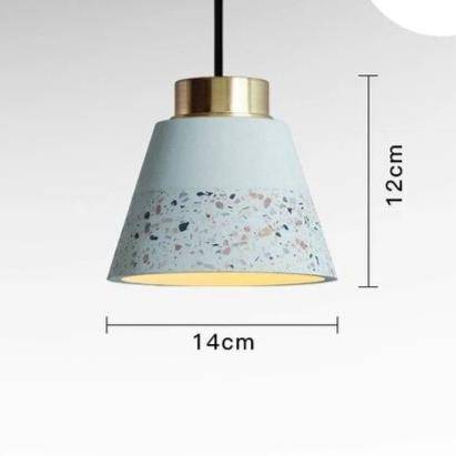 Vintage industrial coloured cement pendant light - vue 16 sur 24