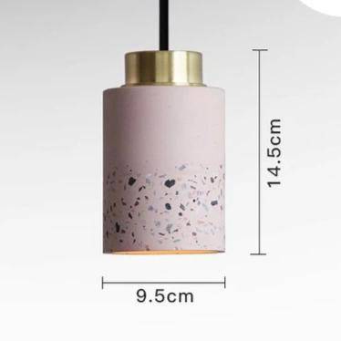 Vintage industrial coloured cement pendant light - vue 3 sur 24