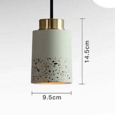 Vintage industrial coloured cement pendant light - vue 11 sur 24