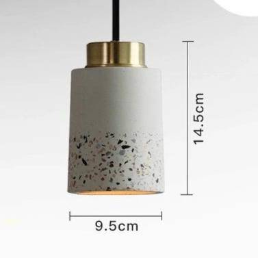 Vintage industrial coloured cement pendant light - vue 19 sur 24