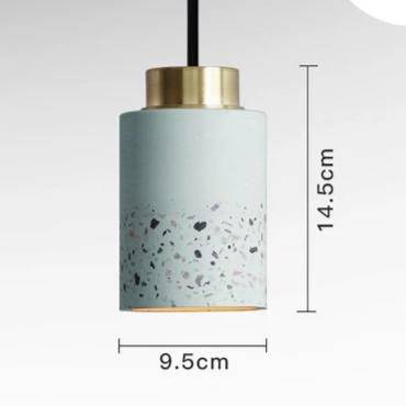 Vintage industrial coloured cement pendant light - vue 4 sur 24