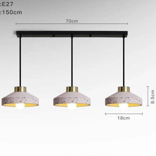 Vintage industrial coloured cement pendant light - vue 20 sur 24