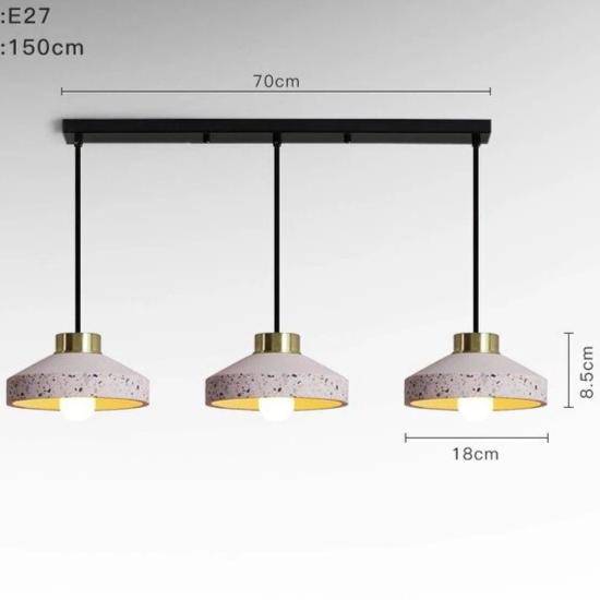 Vintage industrial coloured cement pendant light - vue 19 sur 24