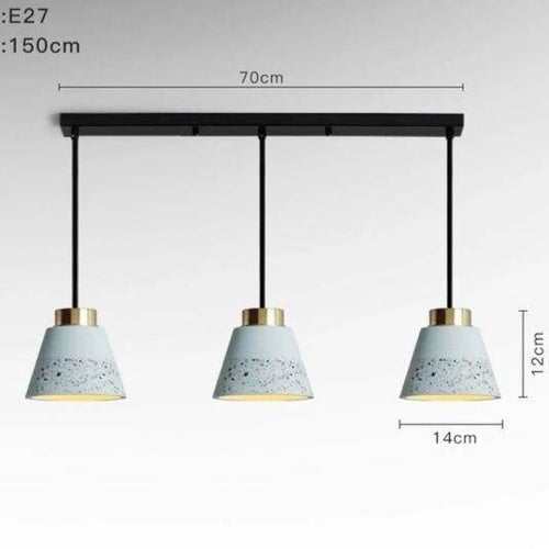 Vintage industrial coloured cement pendant light - vue 22 sur 24