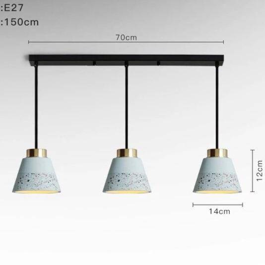 Vintage industrial coloured cement pendant light - vue 21 sur 24