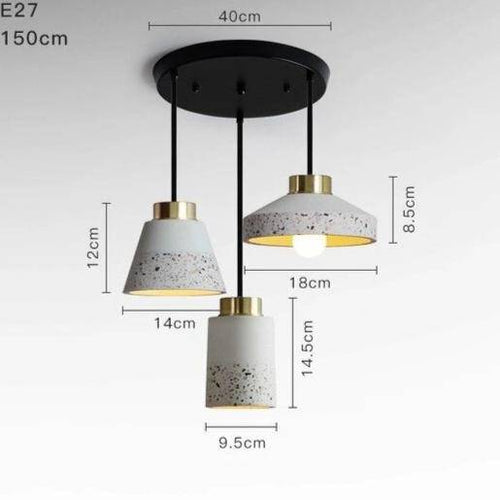 Vintage industrial coloured cement pendant light