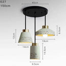 Vintage industrial coloured cement pendant light